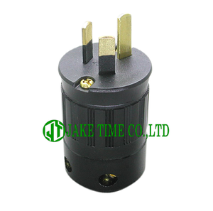 Audio Plug AS/NZS 3112 Australia Power Plug Cable Black, Gold Plated Maximum 17mm