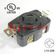 NEMA L14-20R Locking Type Receptacle, AC 125/250V 20A Current Rating, get UL/cUL Approved, with PC Body